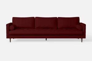 Gela 4 Seater Sofa Red Leather