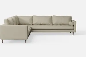 Gela 5 Seater Corner Sofa Cream Leather