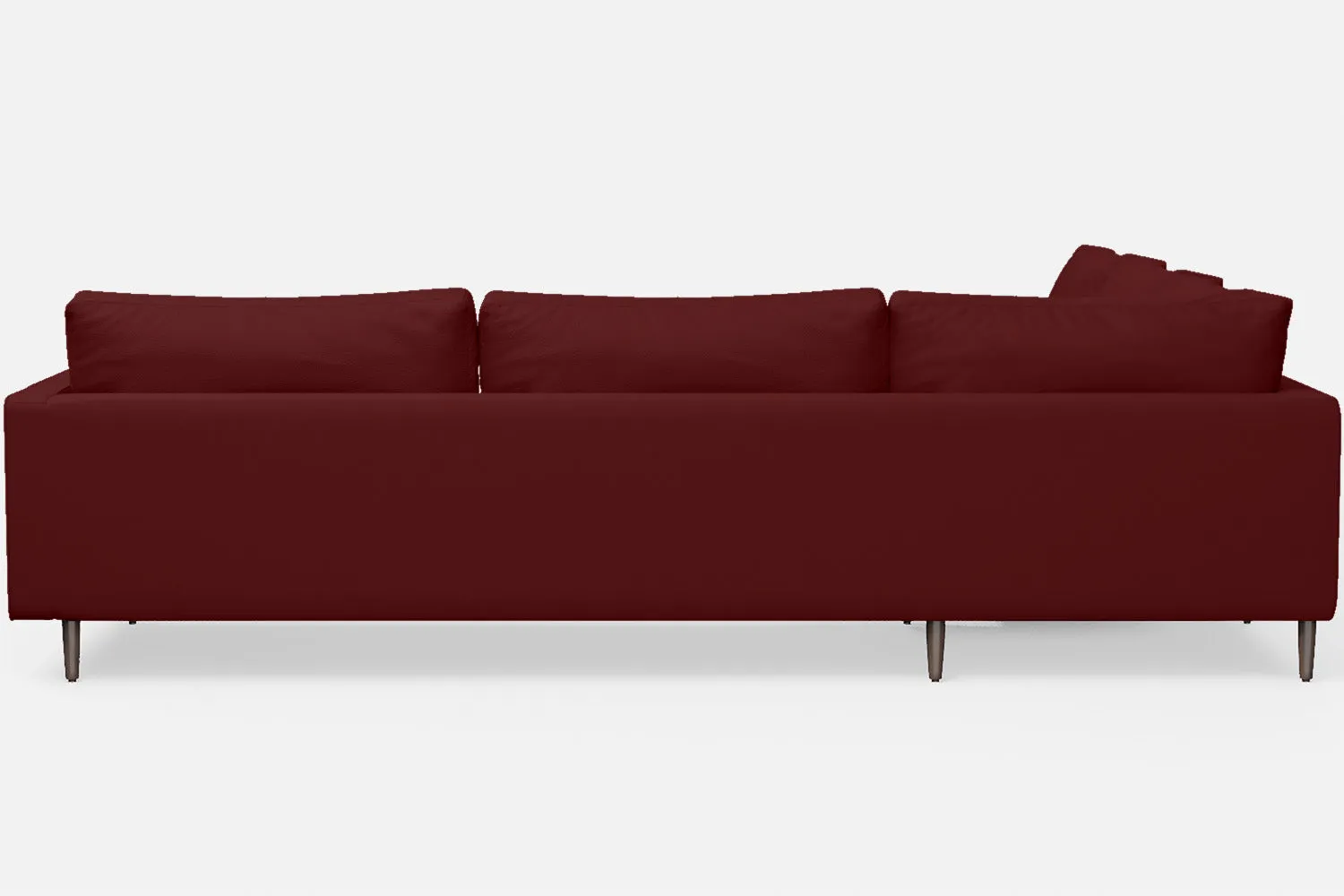 Gela 5 Seater Corner Sofa Red Leather