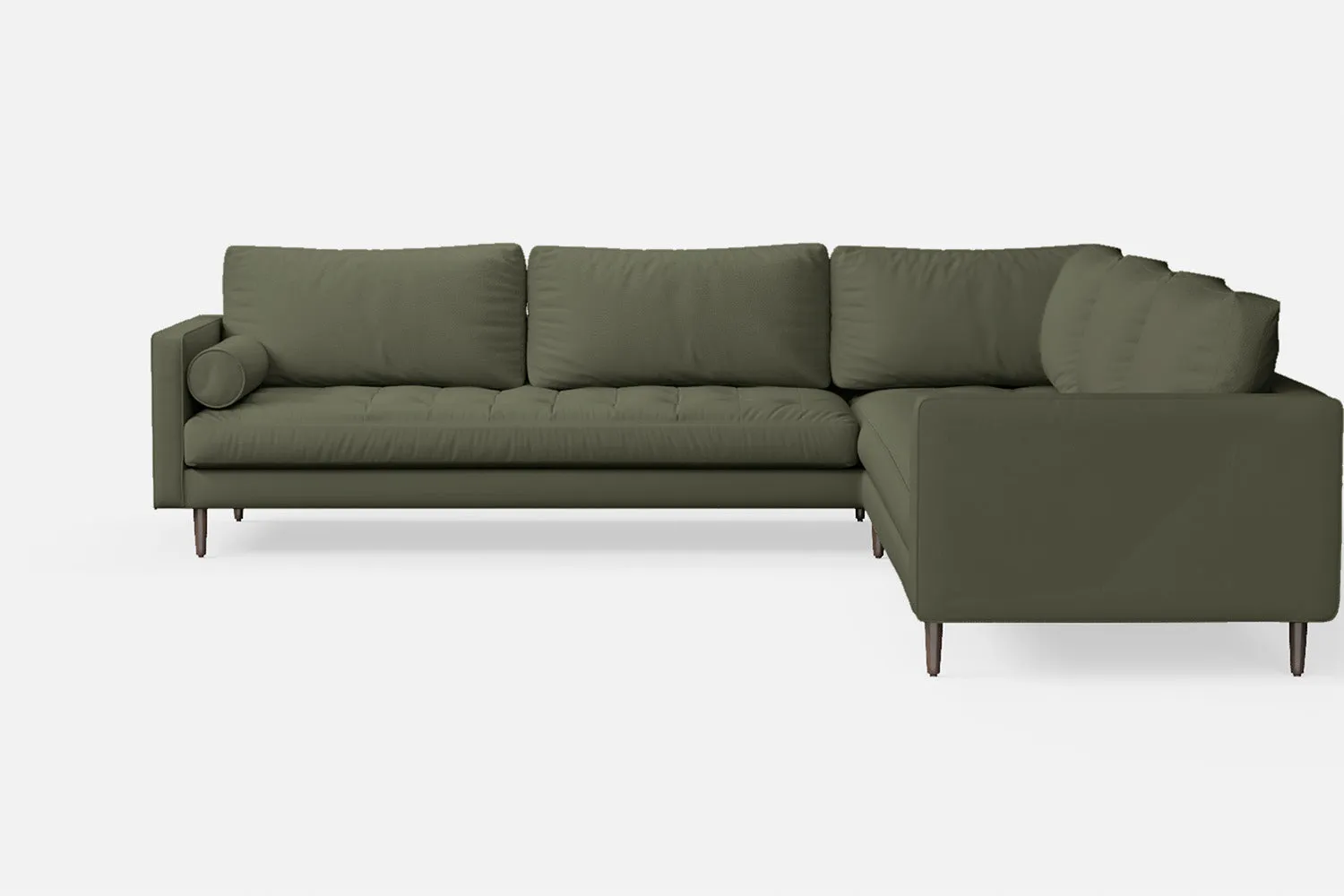 Gela 5 Seater Corner Sofa Sage Leather