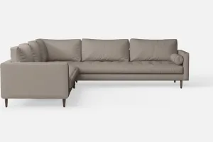 Gela 5 Seater Corner Sofa Sand Leather