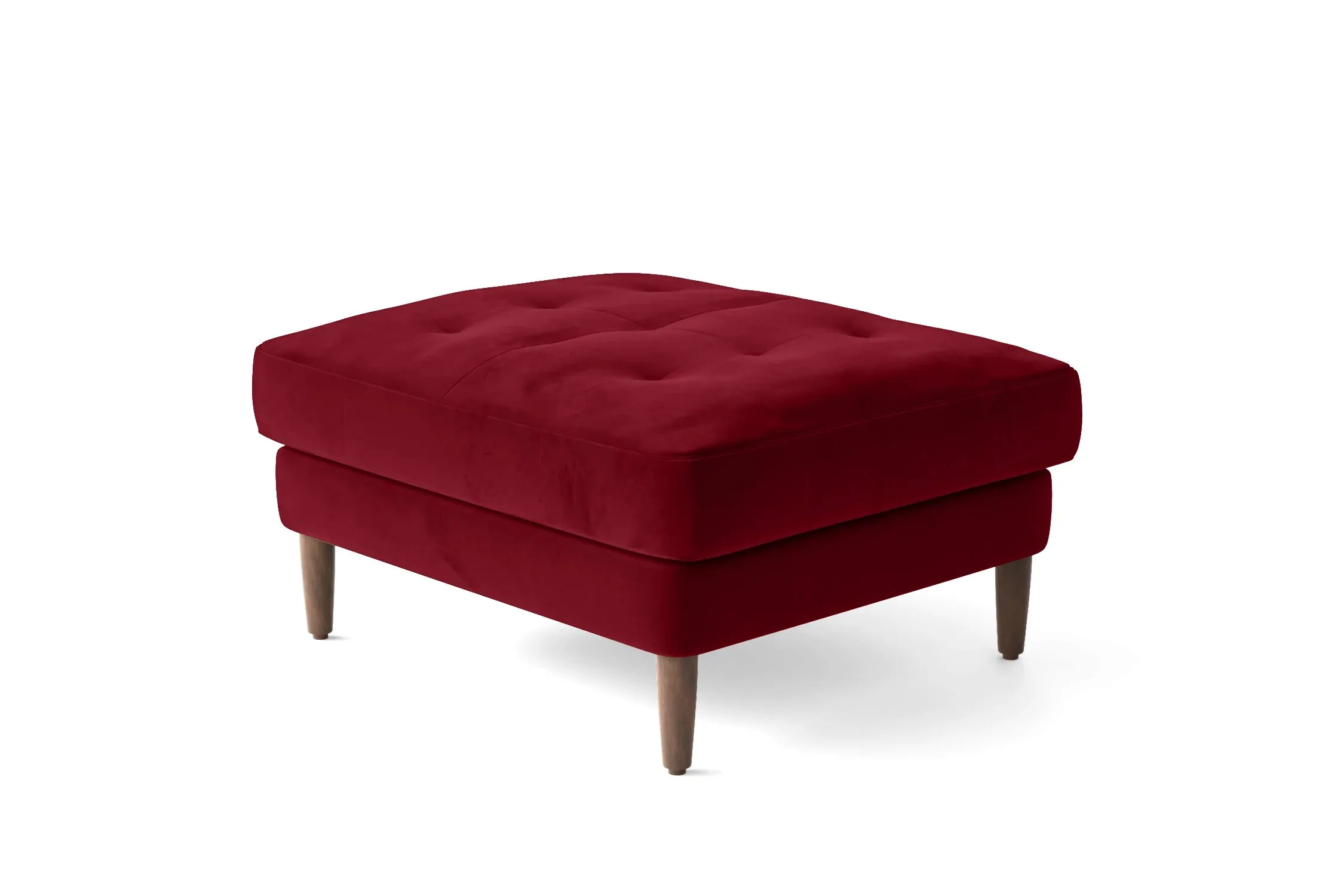 Gela Ottoman Red Velvet