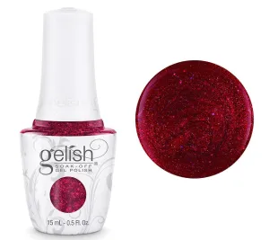 Gelish Professional Gel Polish All Tied Up With A Bow - Red Glitter W. Silver Holographic - 15ML