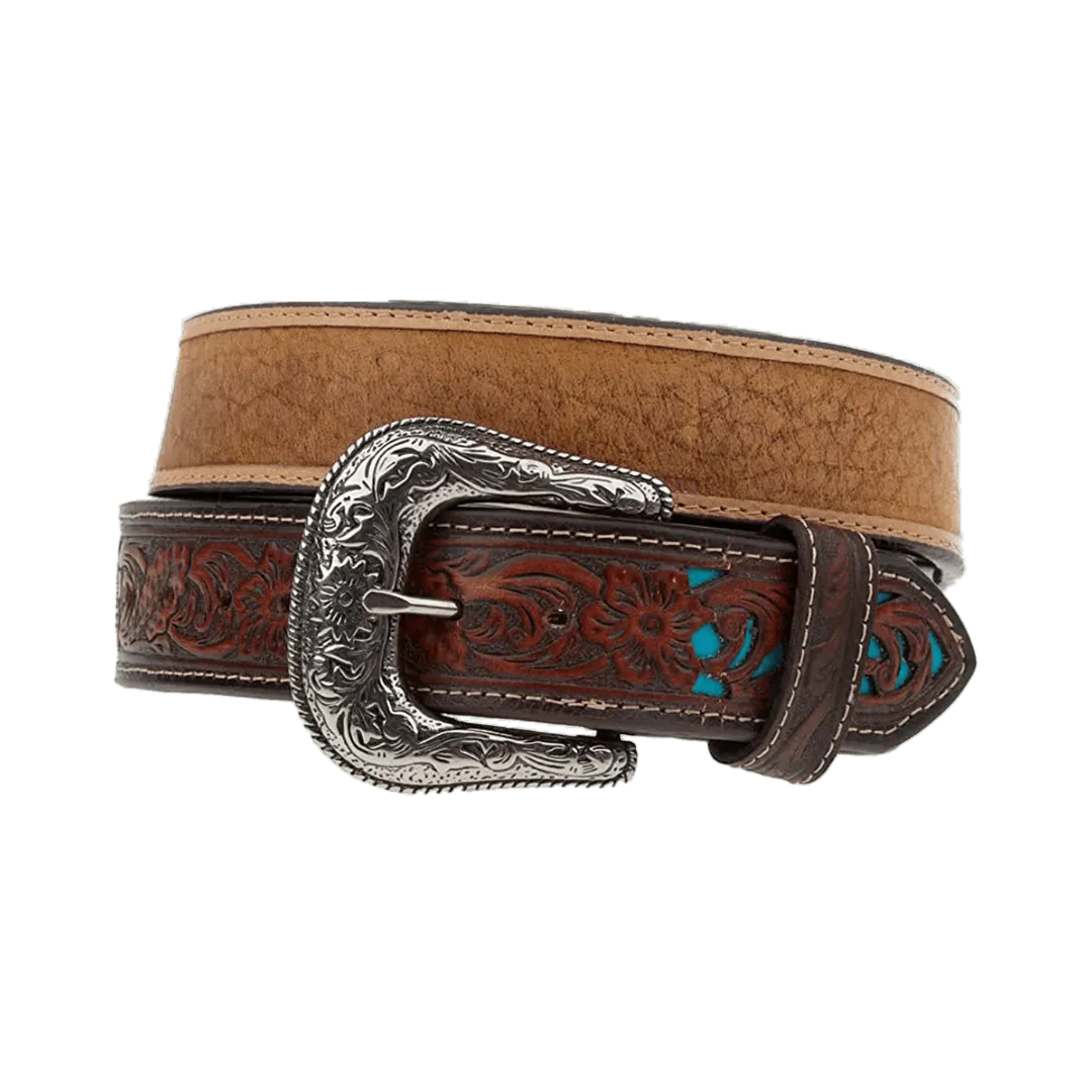 Gem Dandy Men's Roper Turquiose Inlays Belt