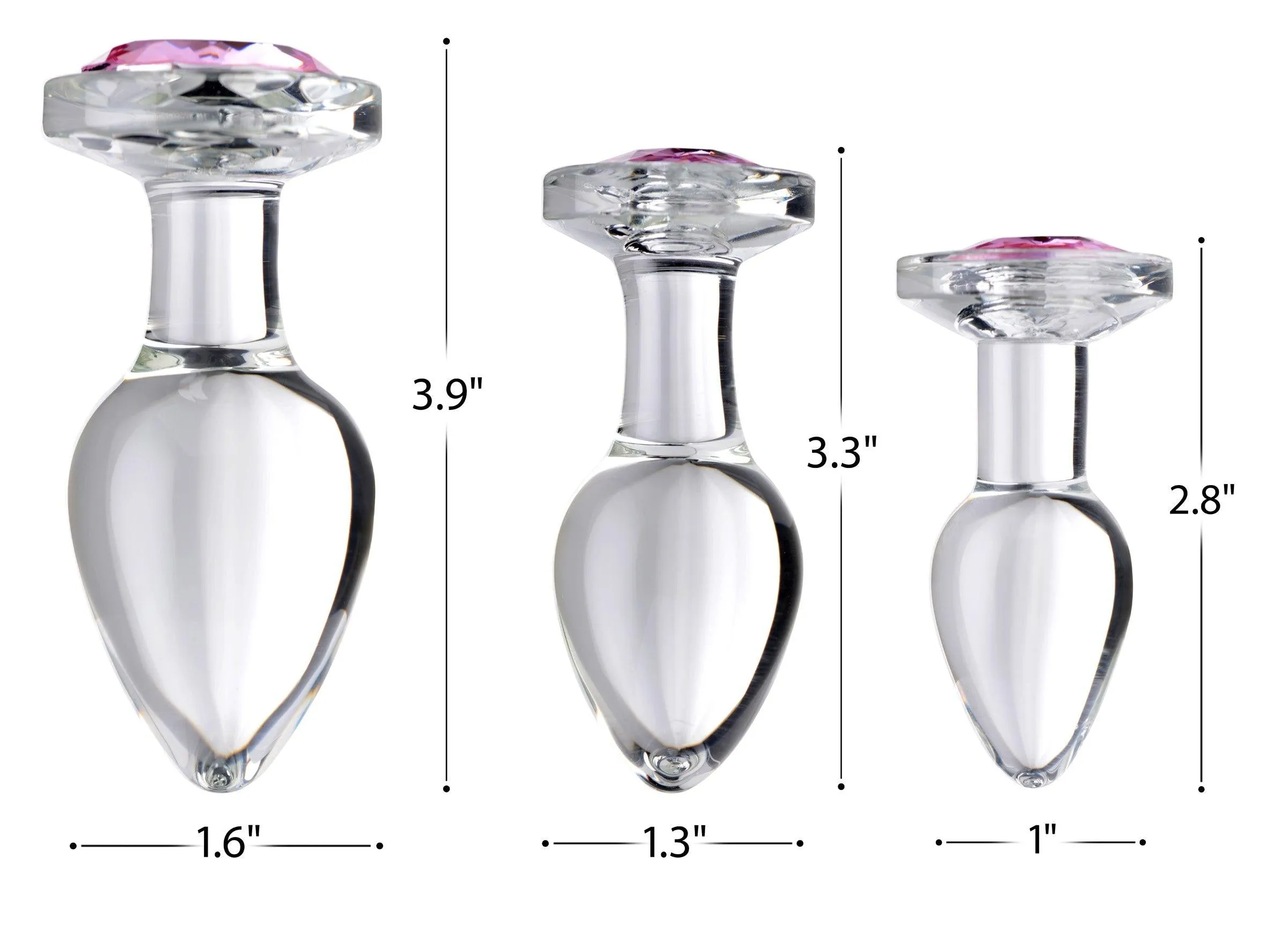 Gem Glass Anal Plug Set