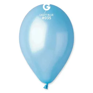 Gemar - 12" Metallic Light Blue Latex Balloons #035 (50pcs)