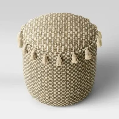 Gemma Pouf Tassels Natural - Opalhouse