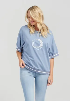 Gemma Top - Washed Blue