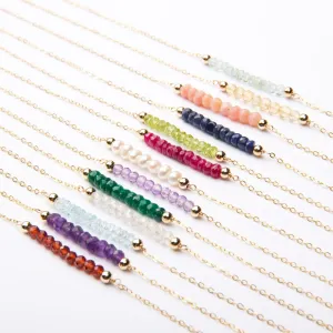 Gemstone Birthstone Necklace - CG291N. Starts at