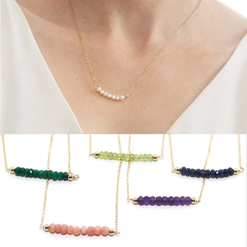 Gemstone Birthstone Necklace - CG291N. Starts at