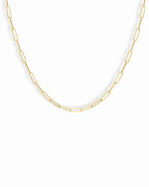 Gene Paperclip Chain Necklace