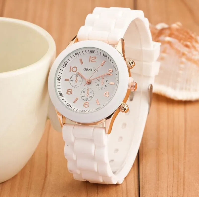 Geneva Silicone Watch Jelly Children Student Silicone Watch Couple Watches Trendy Fashion Men's and Women's Quartz Watch