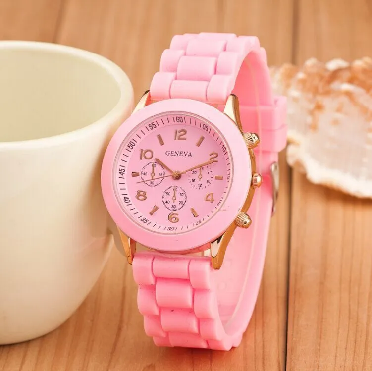 Geneva Silicone Watch Jelly Children Student Silicone Watch Couple Watches Trendy Fashion Men's and Women's Quartz Watch