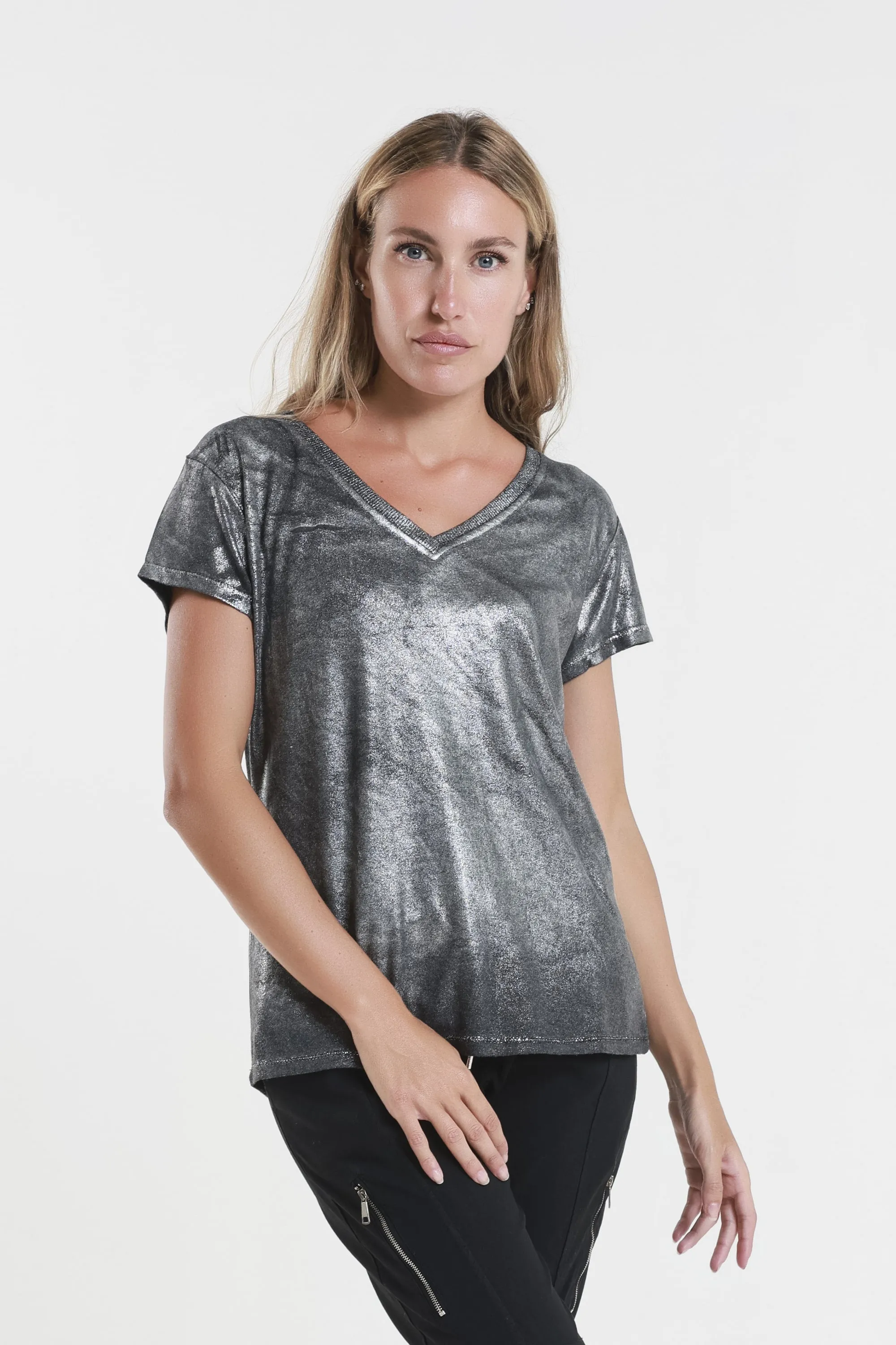 Genie Short Sleeve Laminated Front Top (BSS230)