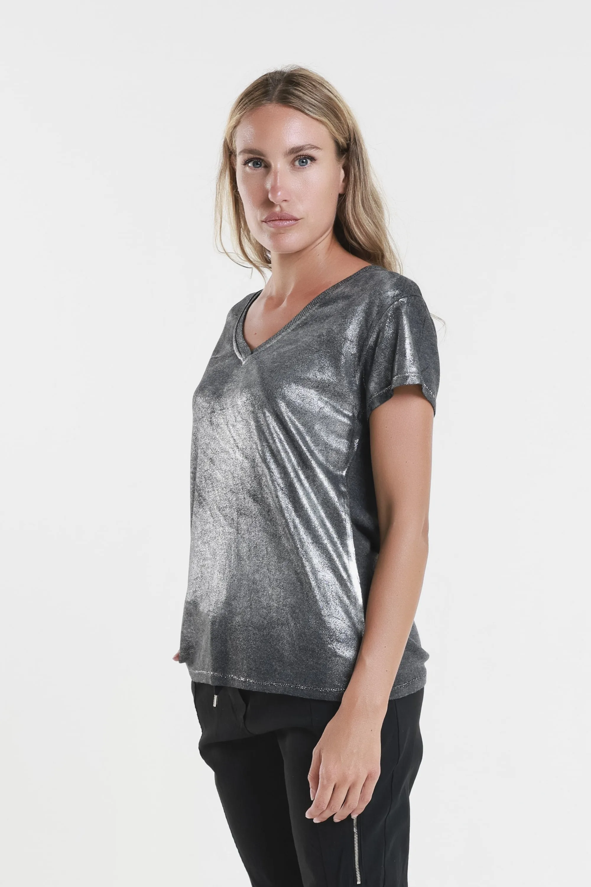 Genie Short Sleeve Laminated Front Top (BSS230)