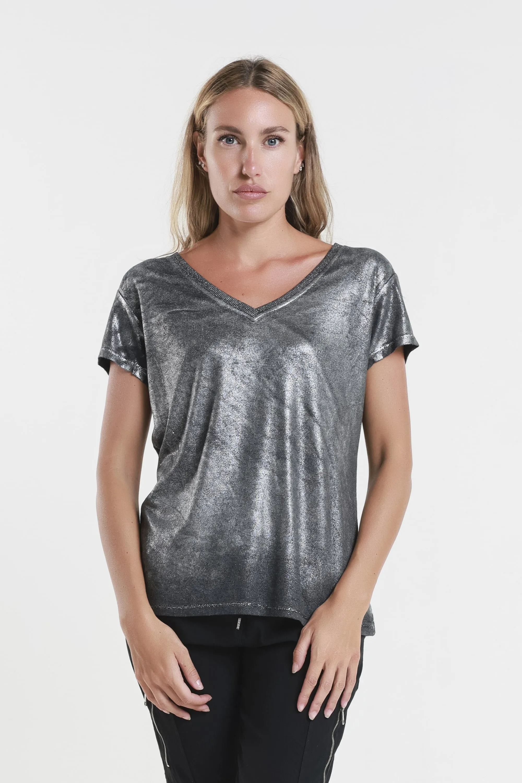 Genie Short Sleeve Laminated Front Top (BSS230)