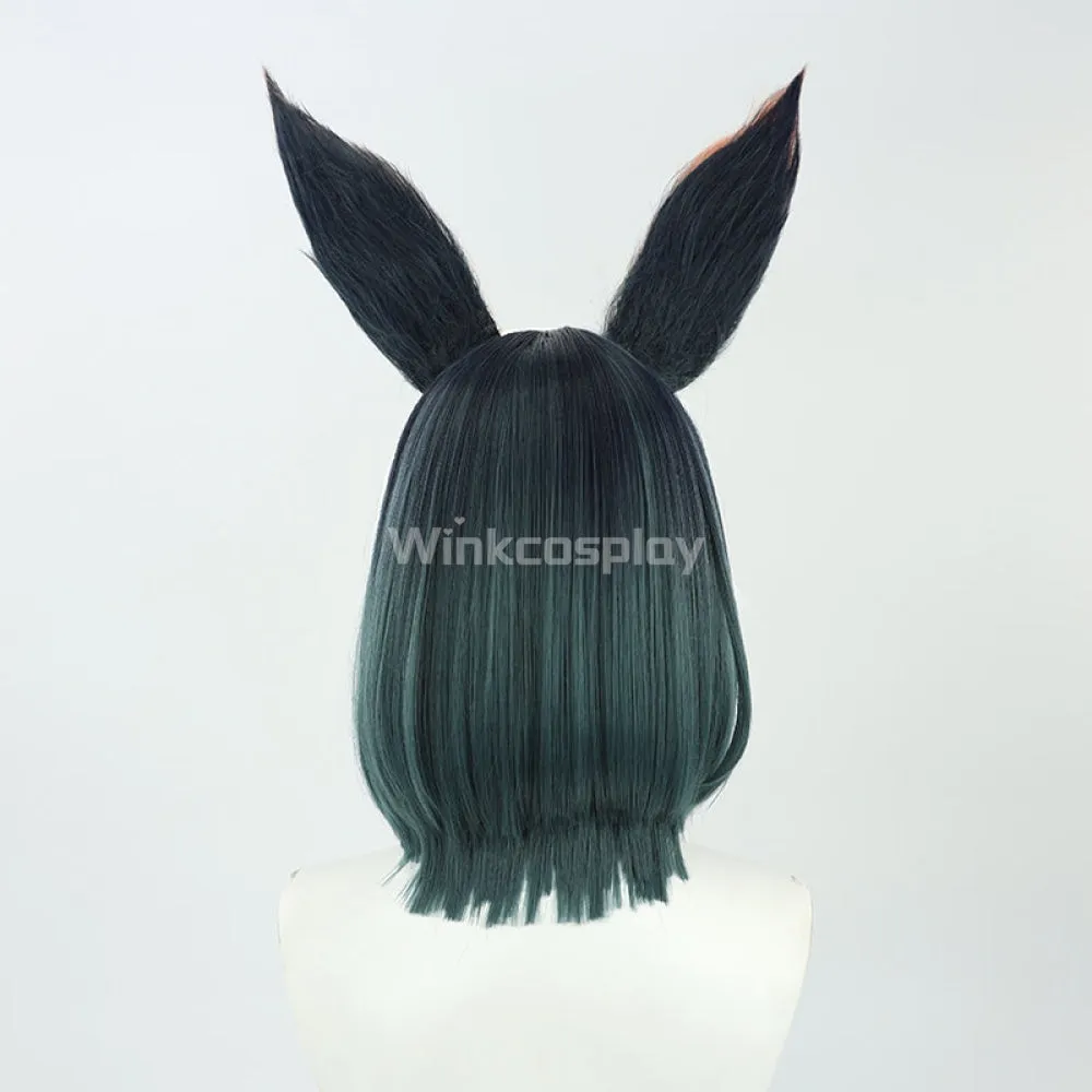 Genshin Impact Tighnari Black Green Cosplay Wig