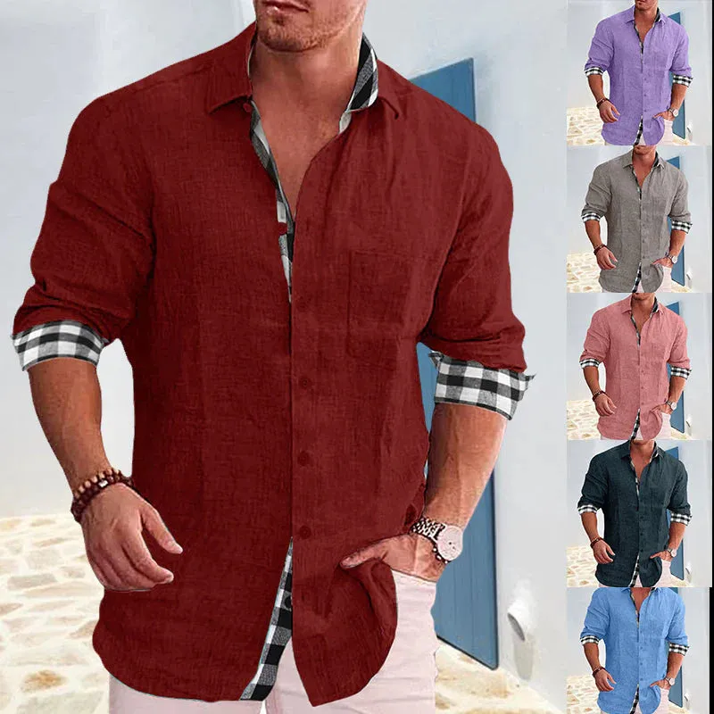 Gentleman Paneled Casual Buttons Pocket Blouse