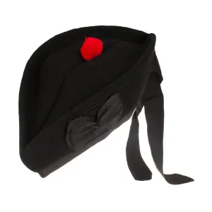 Gents Glengarry Hat Plain Black