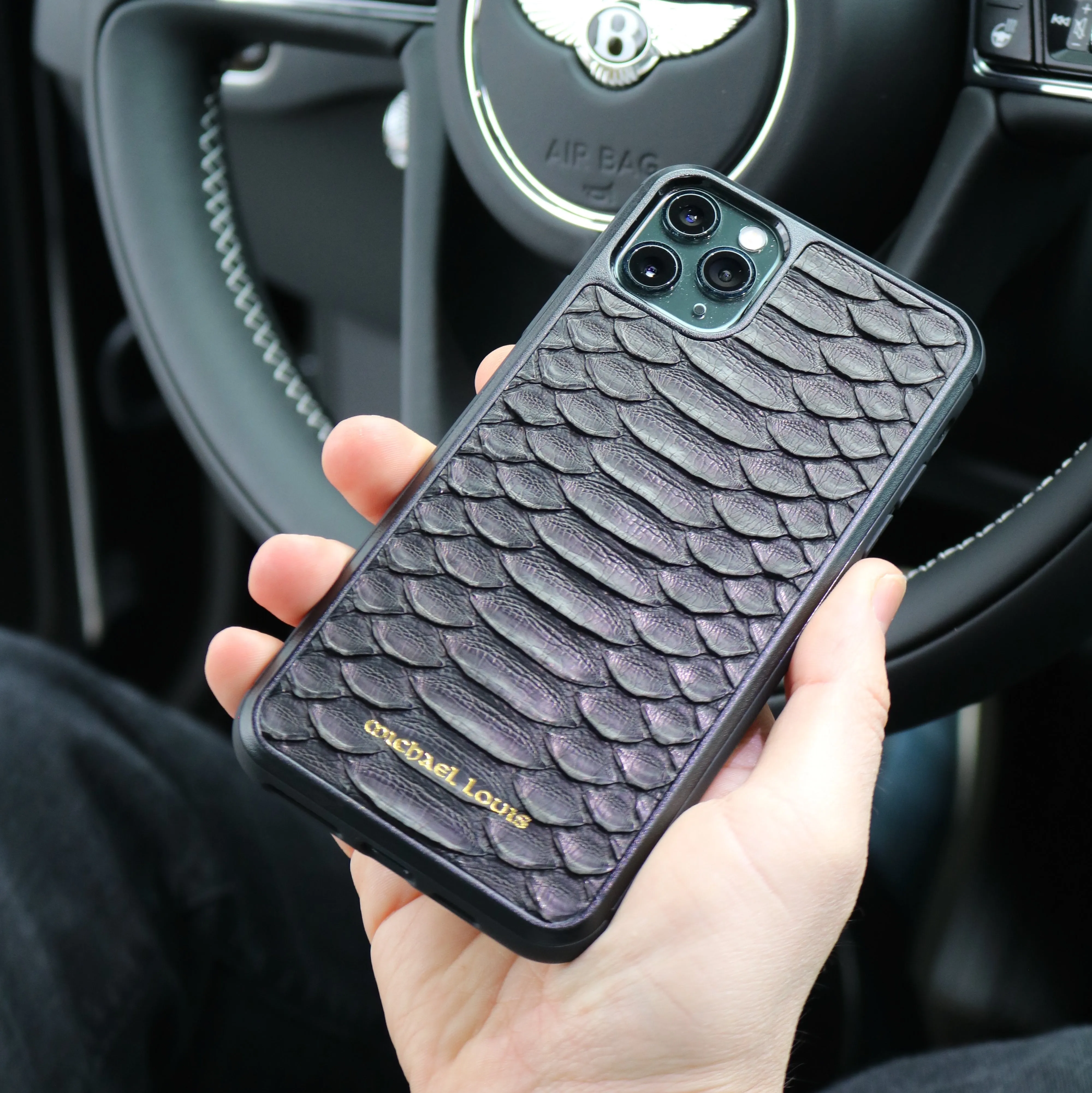 Genuine Black Python iPhone 11 Case