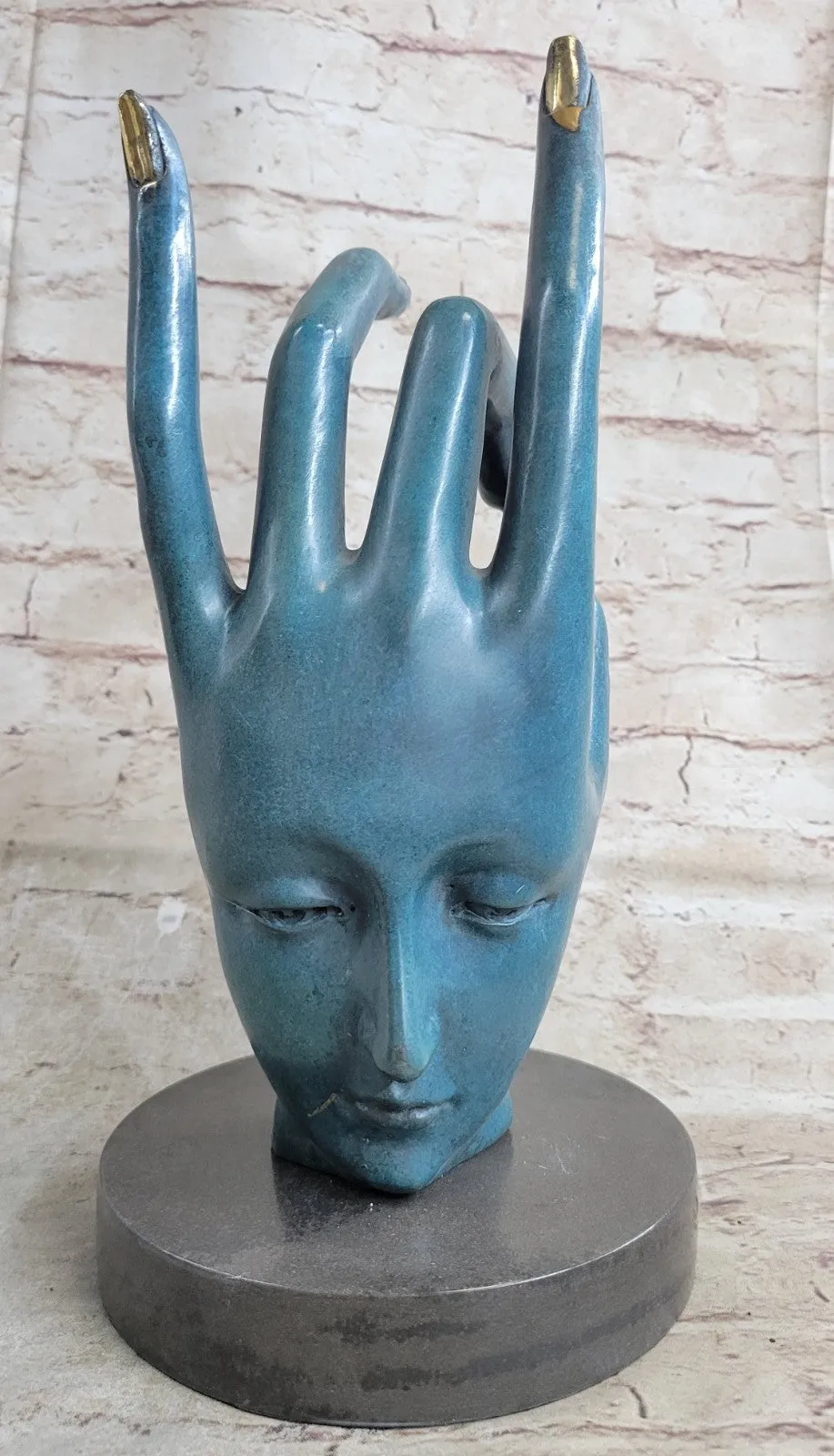 Genuine Bronze Buddha Hand Gesture Meditation Artwork by Dali Lost Wax Method