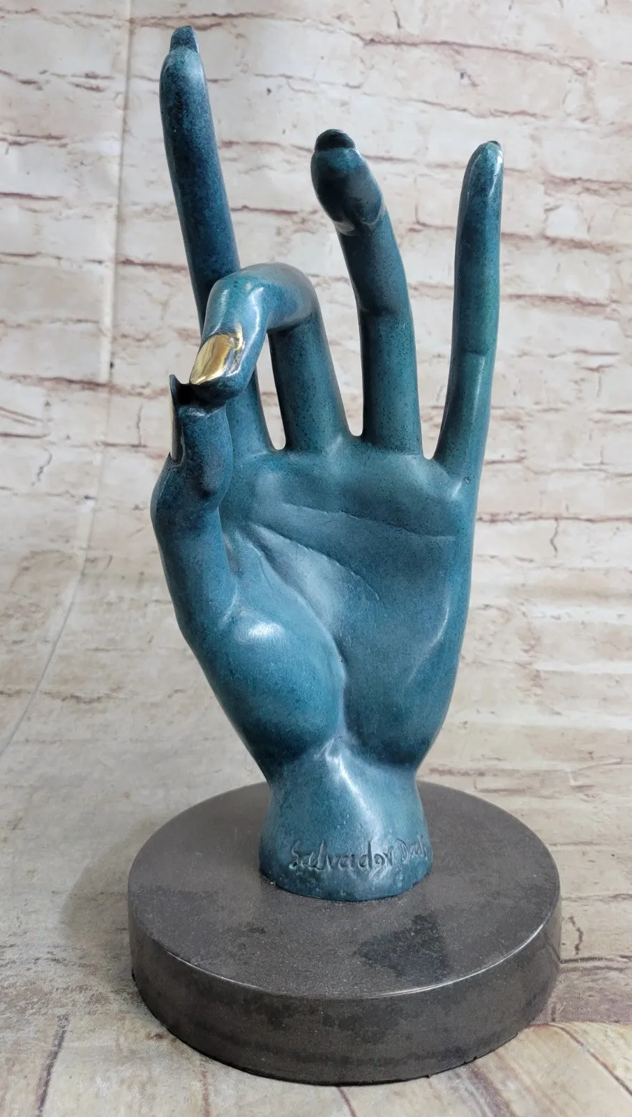 Genuine Bronze Buddha Hand Gesture Meditation Artwork by Dali Lost Wax Method