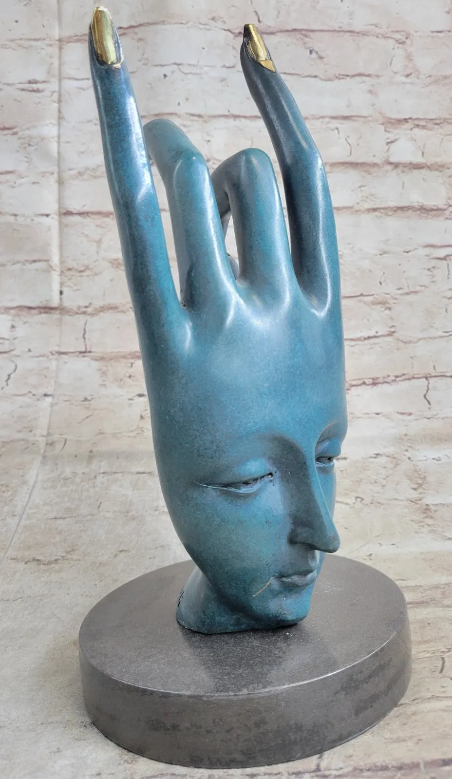 Genuine Bronze Buddha Hand Gesture Meditation Artwork by Dali Lost Wax Method