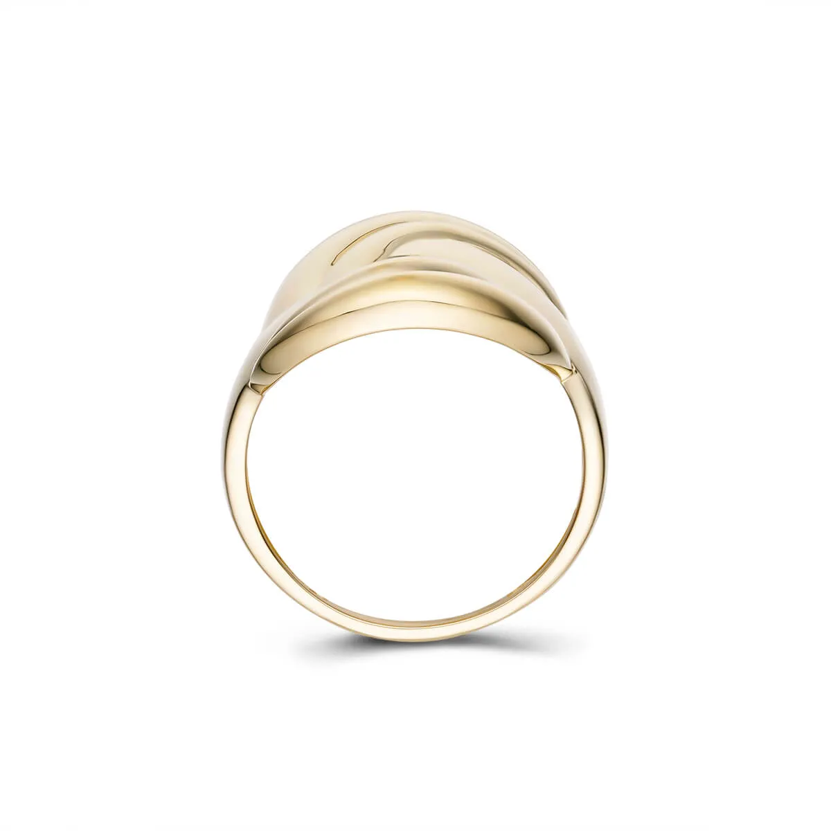 Genuine Gold womens cyclone fashion ring