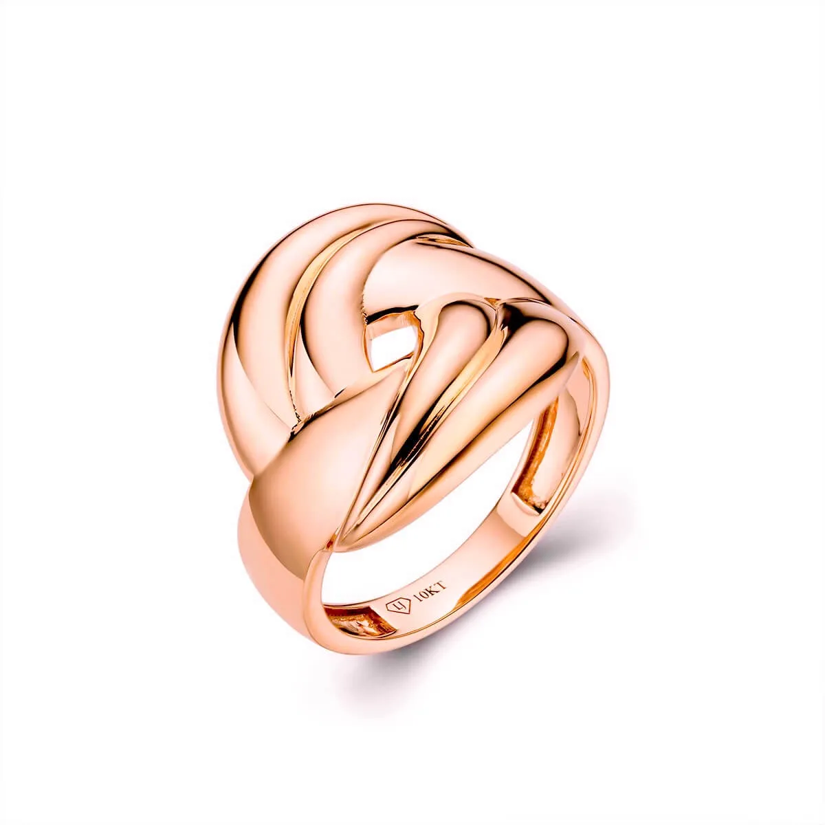 Genuine Gold womens cyclone fashion ring