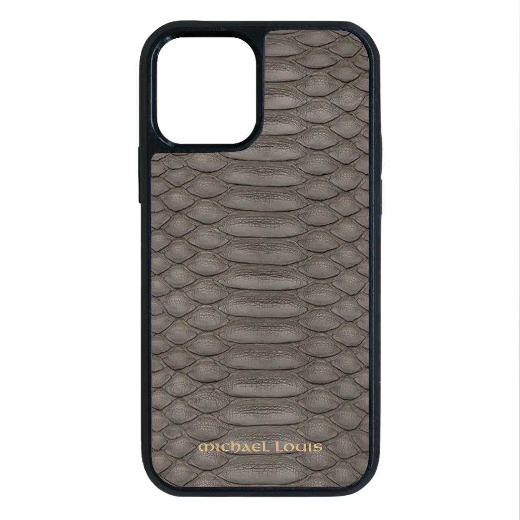 Genuine Grey Python iPhone 13 Pro Case