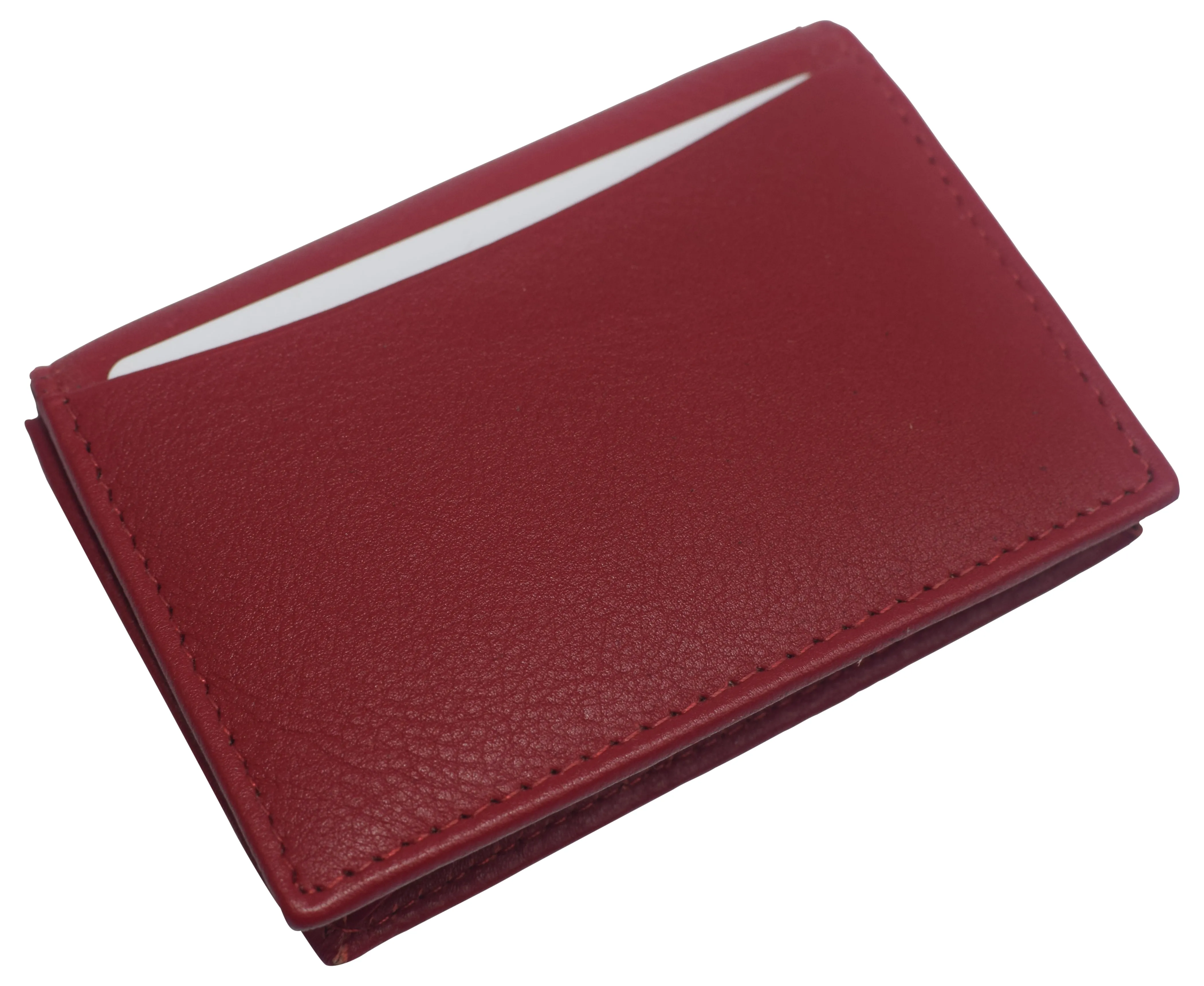 Genuine Leather Business Card Holder Name Card Case Credit Card Wallet with ID Window RFID Blocking