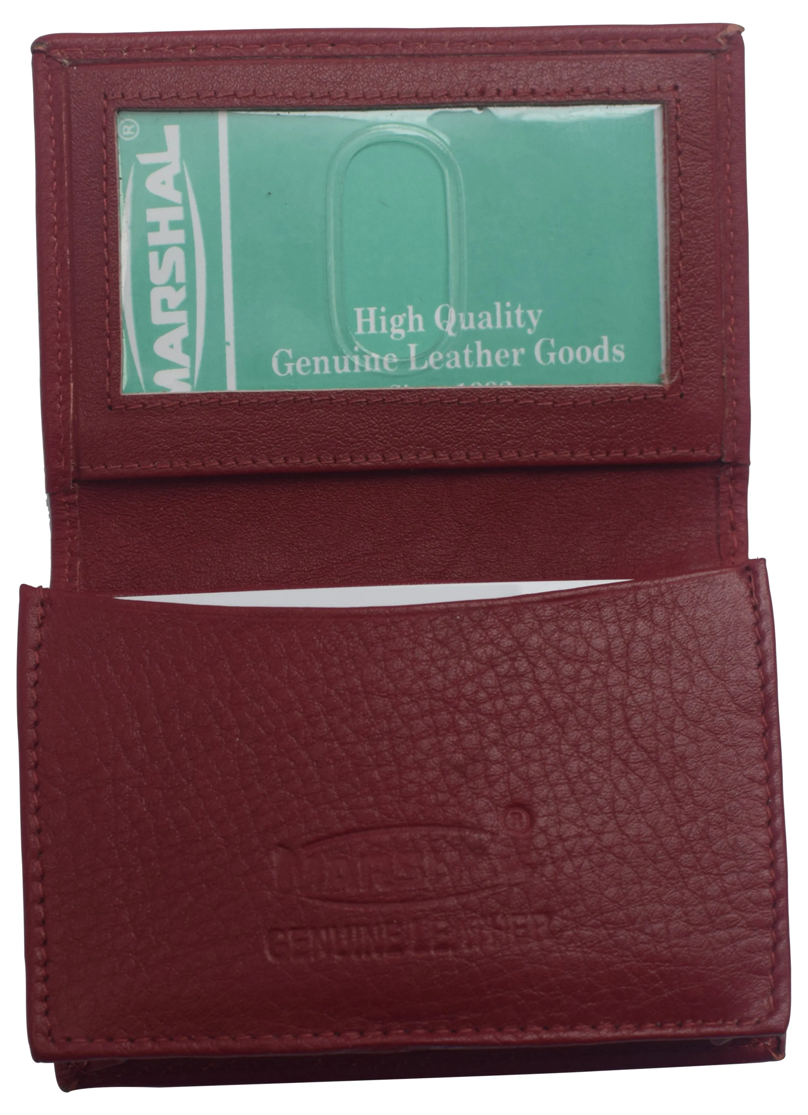 Genuine Leather Business Card Holder Name Card Case Credit Card Wallet with ID Window RFID Blocking