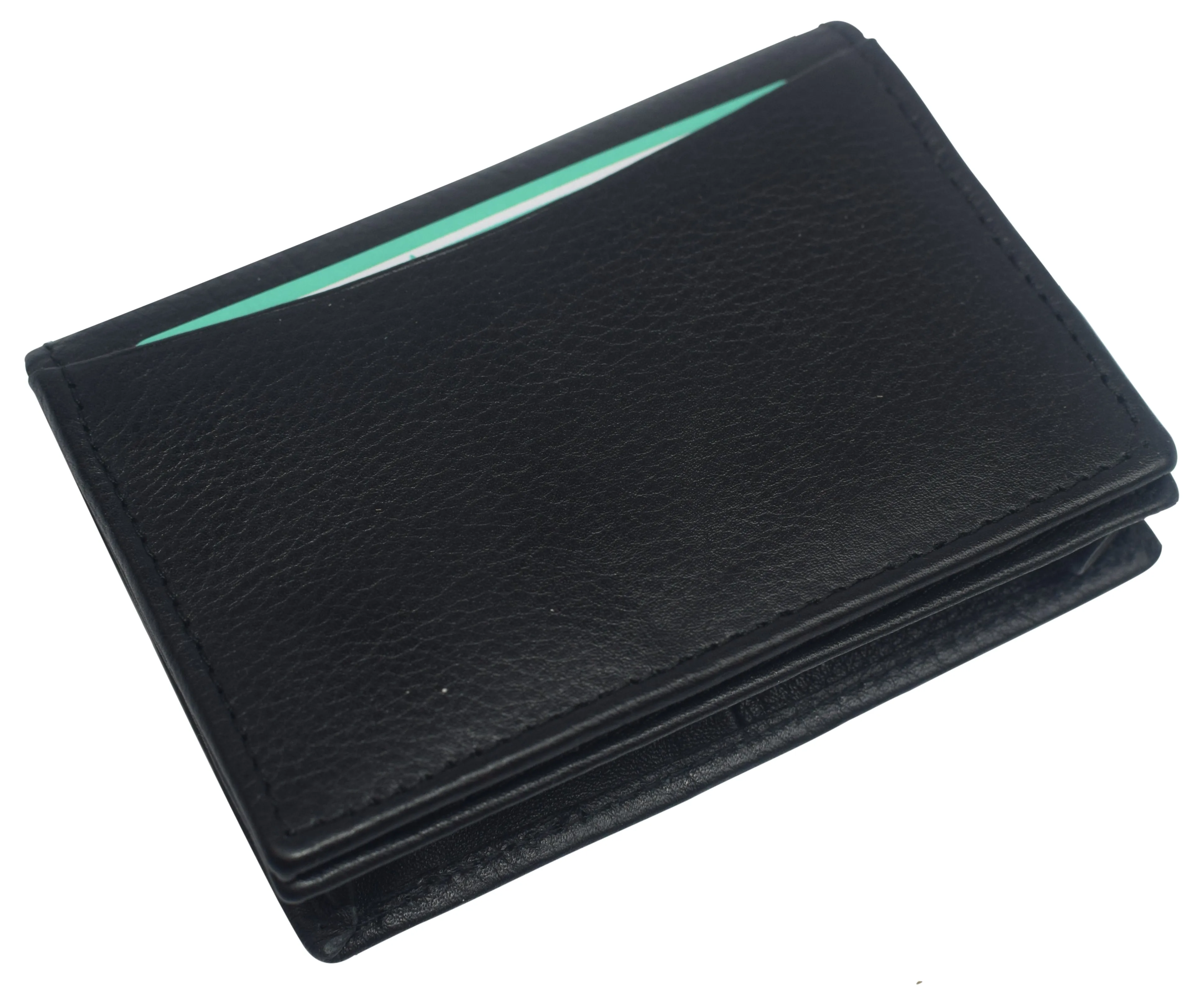 Genuine Leather Business Card Holder Name Card Case Credit Card Wallet with ID Window RFID Blocking