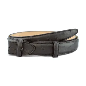 Genuine Ostrich Quill Narrow Belt Strap