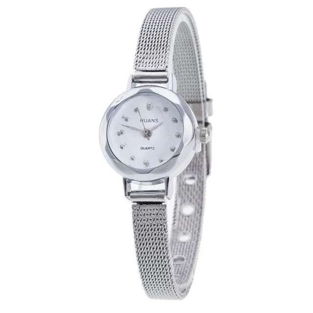 GENVIVIA Ladies Stainless Steel Waterproof Wrist Watch