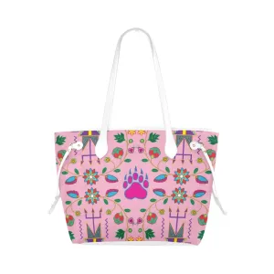 Geometric Floral Fall - Sunset Clover Canvas Tote Bag