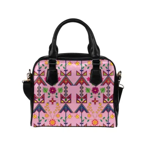 Geometric Floral Spring-Sunset Shoulder Handbag