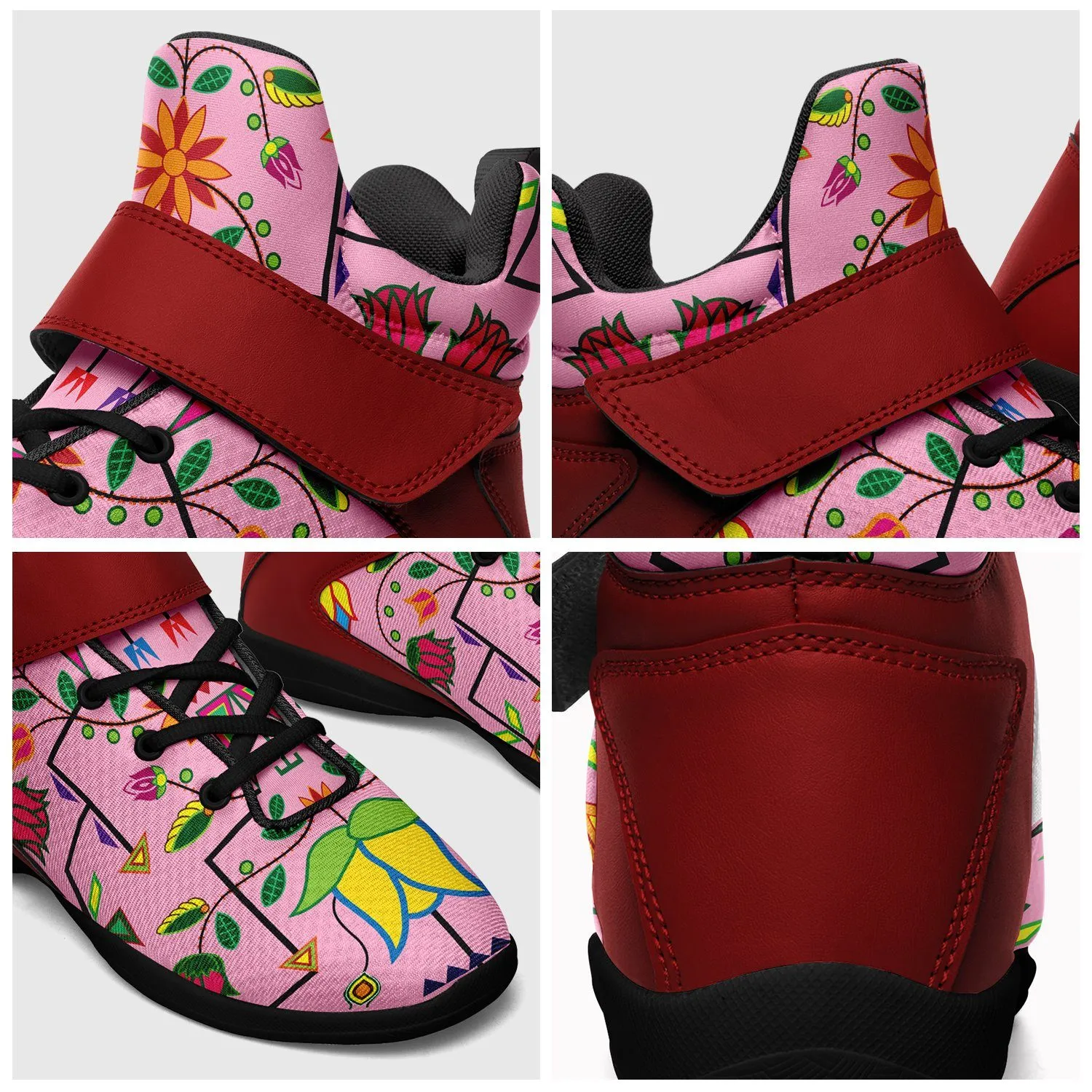 Geometric Floral Summer Sunset Kid's Ipottaa Basketball / Sport High Top Shoes