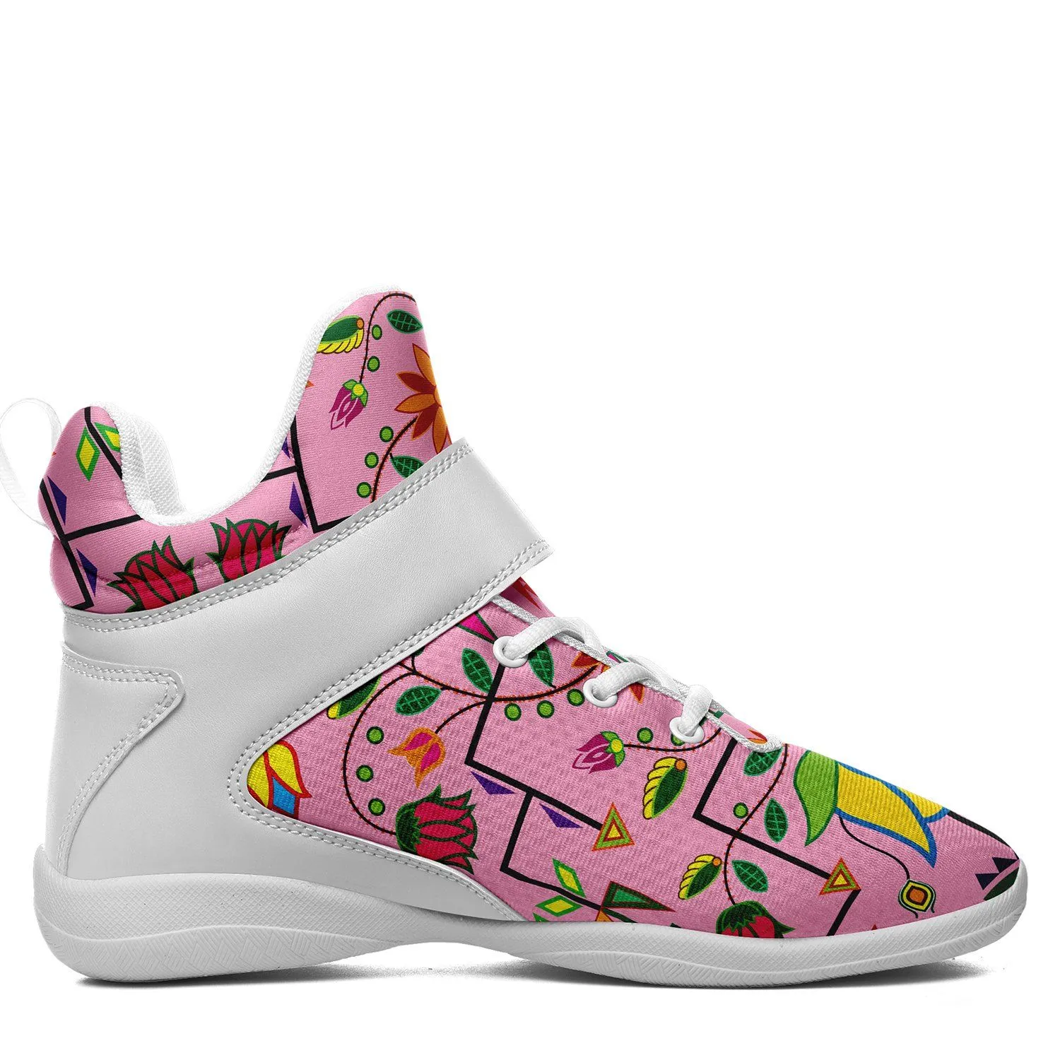 Geometric Floral Summer Sunset Kid's Ipottaa Basketball / Sport High Top Shoes