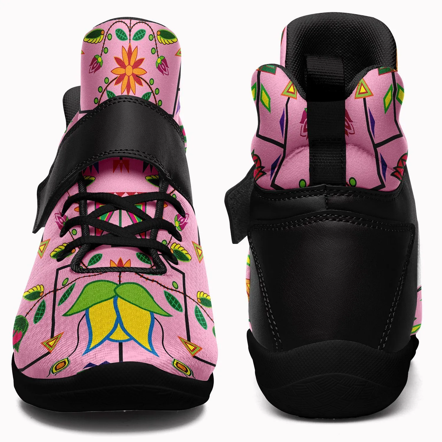 Geometric Floral Summer Sunset Kid's Ipottaa Basketball / Sport High Top Shoes