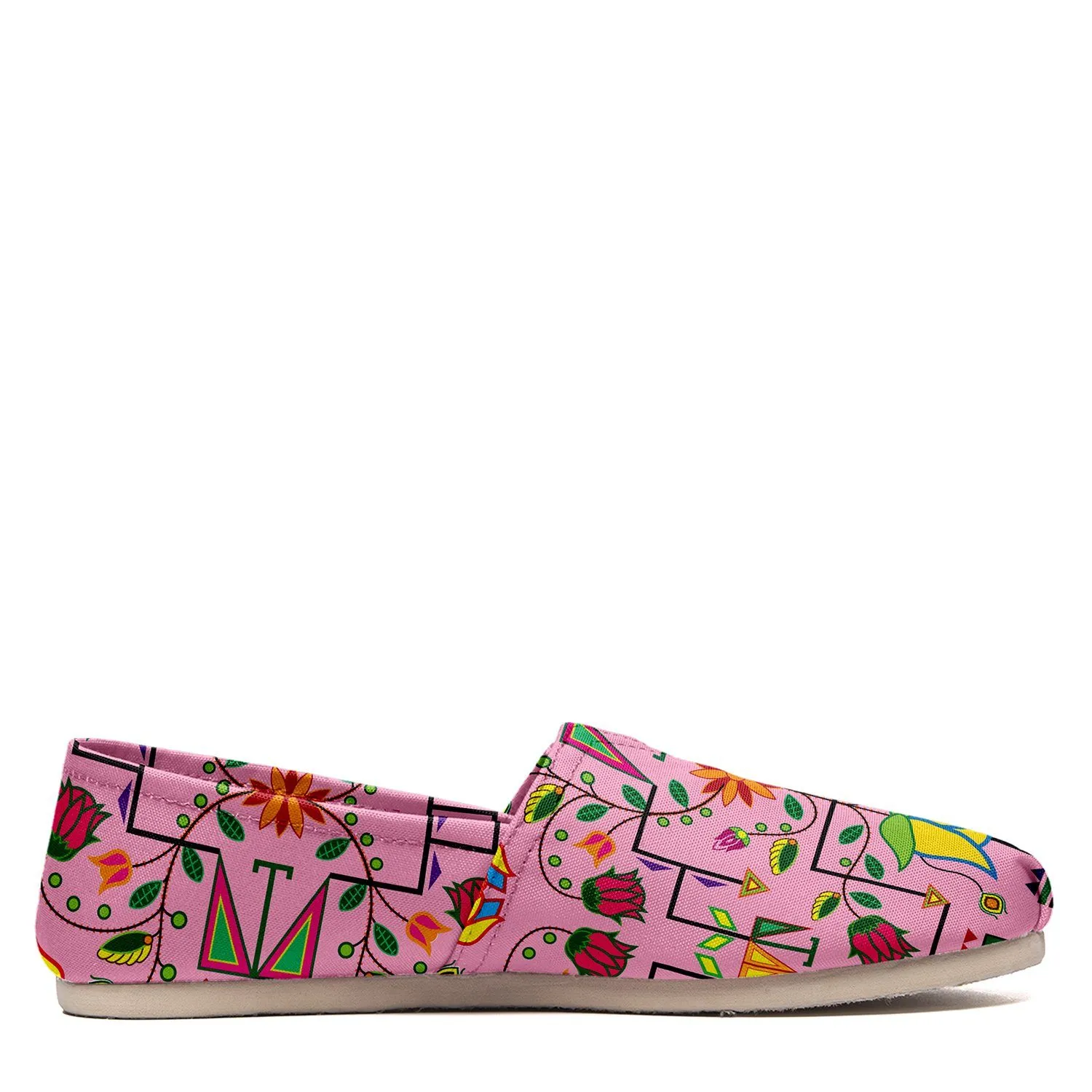 Geometric Floral Summer Sunset Slip On