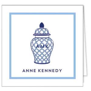 Geometric Ginger Jar Personalized Enclosure Cards   Envelopes