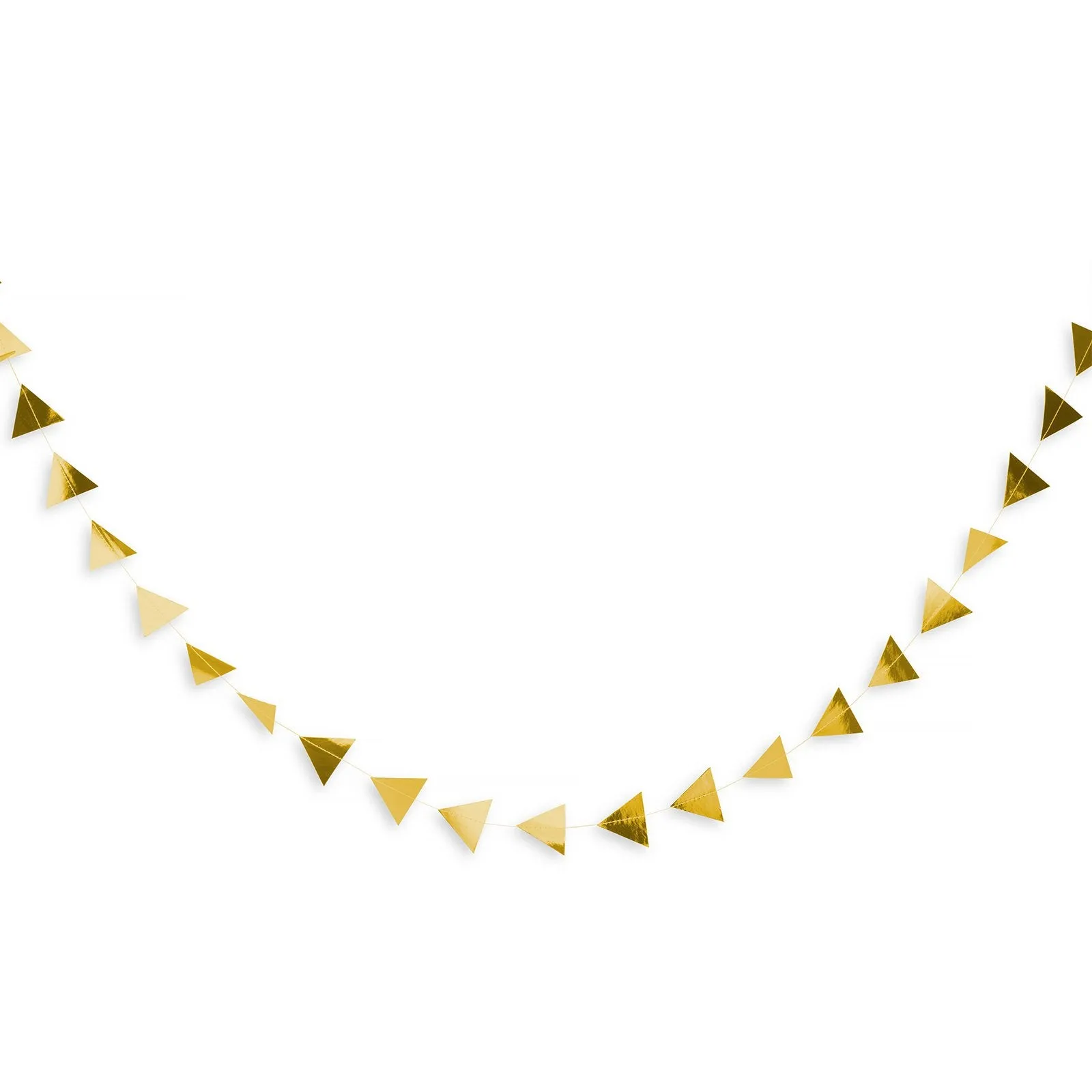 Geometric Gold Triangles Garland