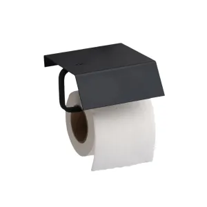 Geometric Matte Black Toilet Paper Holder