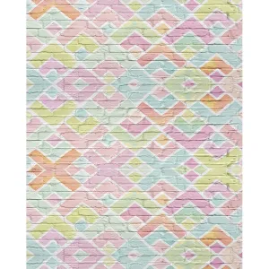 Geometric Pastel Brick Printed Backdrop