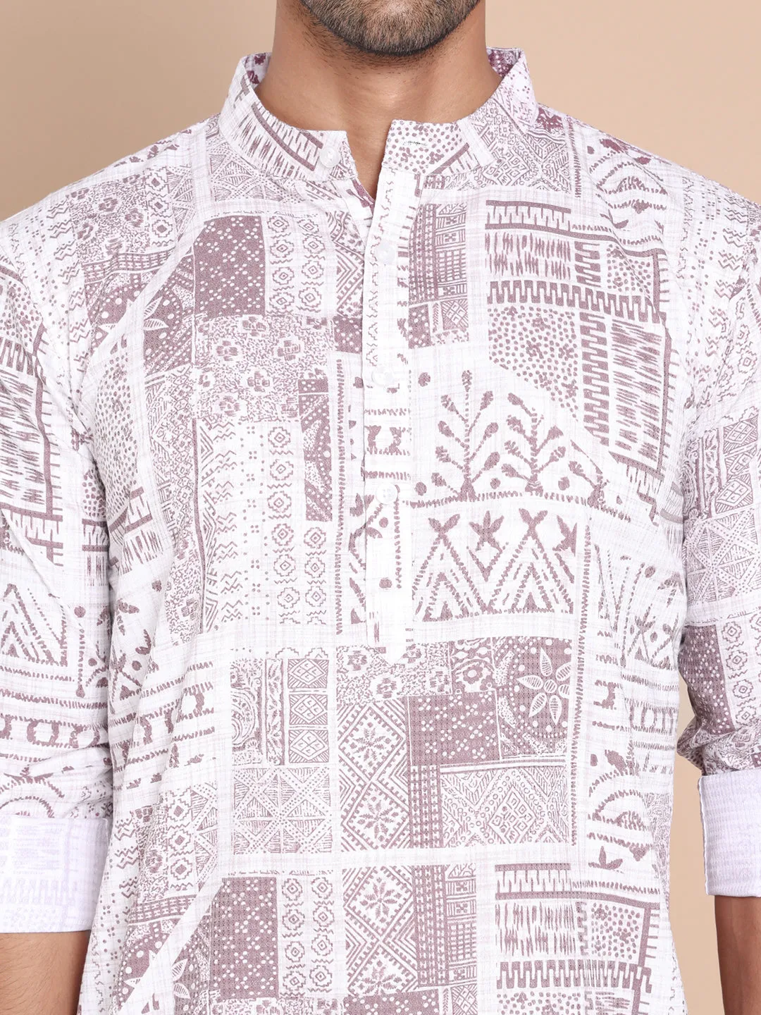 Geometric Printed Short Kurta