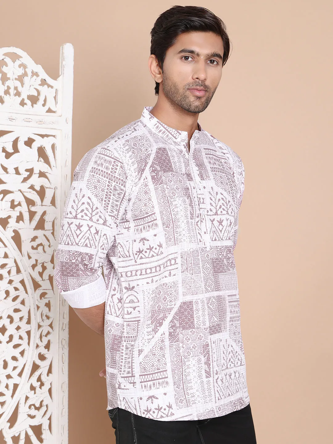 Geometric Printed Short Kurta