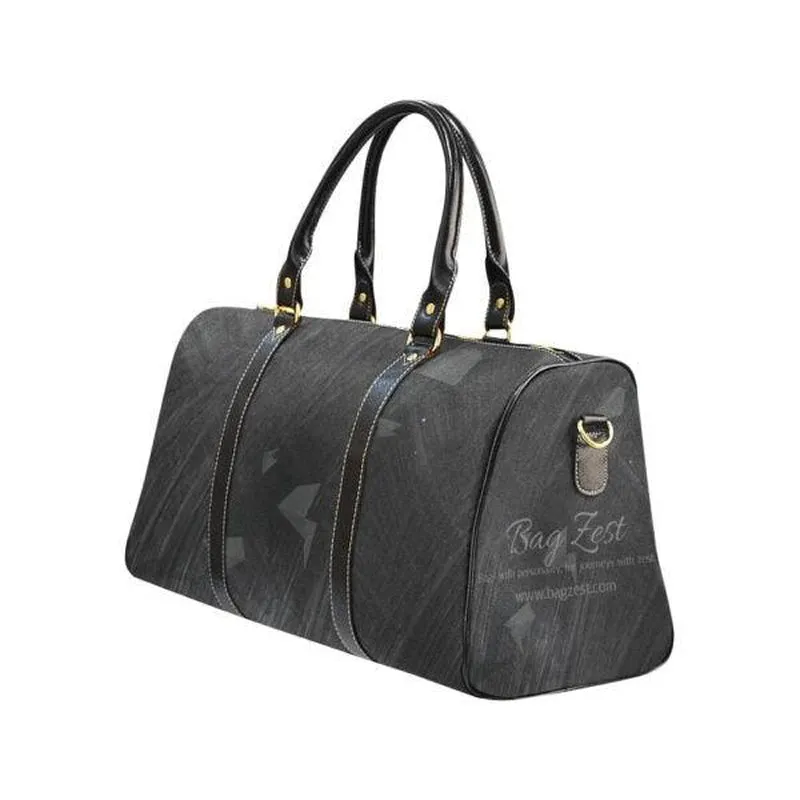 Geometrical Black Duffel Bag