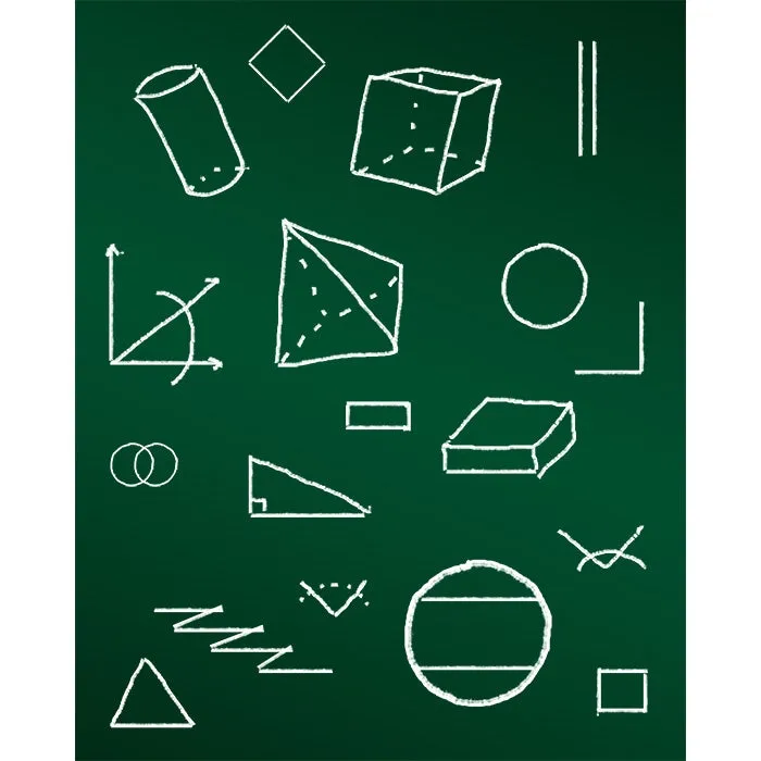 Geometry Chalkboard Printed Backdrop