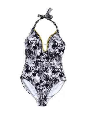 George Black Floral White Womens Swimwear